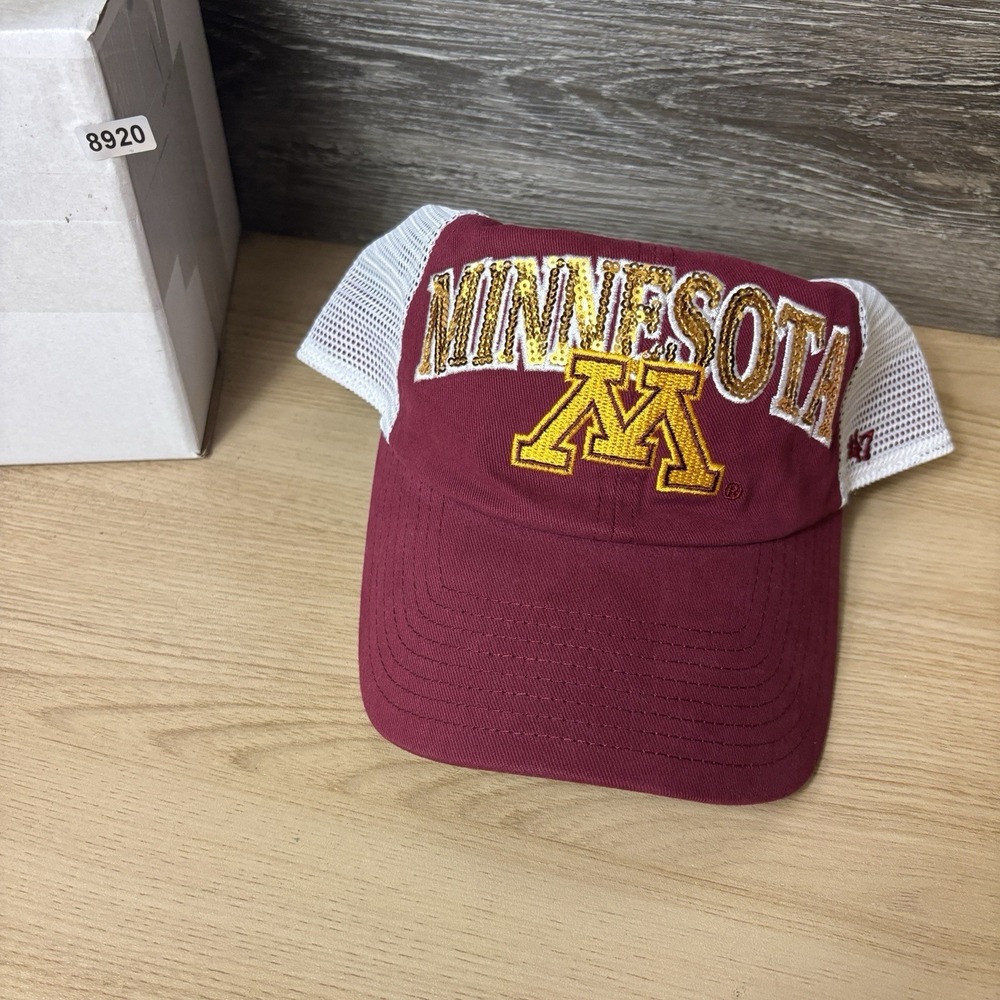 Minnesota‎ Golden Gophers Hat Cap Snap Back Womens Maroon Gold '47 - Picture 9 of 9